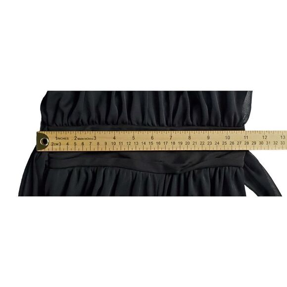 Poppies and Roses Jumpsuit Girls Size 10 Black Flowy Beaded Special Occasion New - Picture 8 of 10